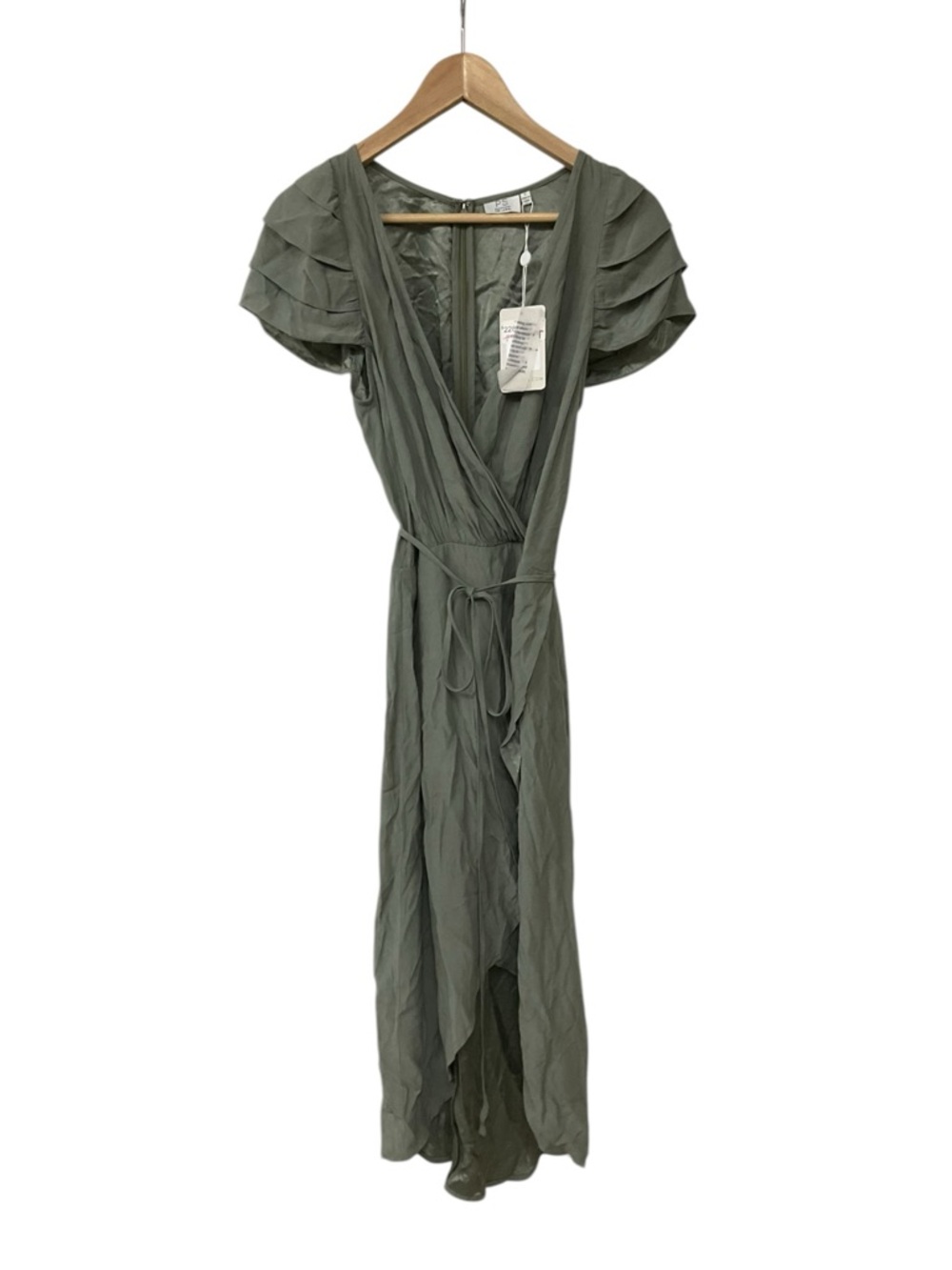 NWT P.S. The Label Green Wrap Dress S